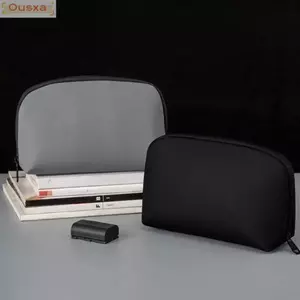 Túi lưu trữ cáp dữ liệu OUSXA, Bộ sắp xếp tai nghe sạc di động dung tích lớn, Túi vệ sinh du lịch nhiều ngăn màu trơn chống nước