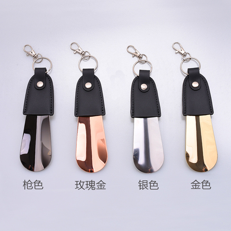 Móc Khóa Bằng Thép Không Gỉ Shoehorn Ren Bao Da Shoehorn Xe Chìa Khóa Mặt Dây Chuyền Dễ Dàng Mang Theo Giày Nâng RQFW