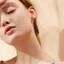 FANCIME Bông tai vàng hồng hình trái tim ngọt ngào