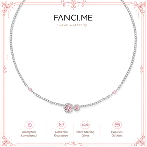 Vòng cổ bạc "Pink Addiction" FANCIME