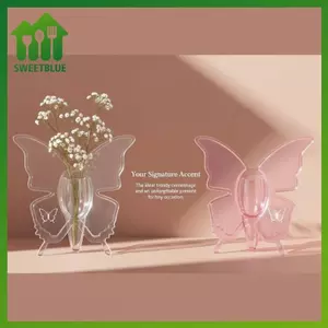 Bình hoa Acrylic ngọt ngào với thiết kế hình con bướm Phong cách nghệ thuật hiện đại rõ ràng cho nhà thanh lịch Nhà bếp sắp xếp phòng ngủ n