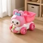 Bộ 5 Miếng Thỏ Cát Xe Màu Hồng Đi Biển Cát Bộ Đồ Chơi Bãi Biển Bộ Màu Sắc Tươi Sáng Chơi Ngoài Trời Cạnh Tròn