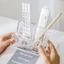 Acrylic Trong Suốt Ba Lưới Đựng Bút Sinh Viên Để Bàn Hộp Bảo Quản Phong Cách Bàn Làm Việc Chuyển Đổi Đơn Giản Đựng Bút Con lắc 5.31 WOIL