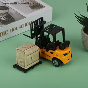 Hợp Kim MỚI Đúc Mô Hình Xe Xây Dựng Xe Nâng Ma Sát Đồ Chơi Pallet Hàng Hóa Đồ Chơi Tương Tác Cho Bé Trai Bé Gái Quà Giáng Quà Tặng SKY