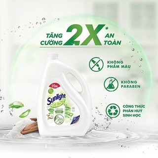 nước rửa chén bát sunlight thiên nhiên can 3.6kg