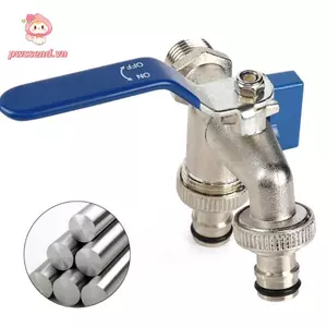 Vòi nước PWSEND, Công tắc van tưới vườn tưới vườn tưới vườn, Chủ đề hợp kim bồn rửa Tap Phụ kiện máy giặt Đầu nối vòi hai đầu tại nhà