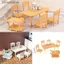 Mô hình xe đẩy thực phẩm, bàn ghế nhựa tỷ lệ 1:12 cho nhà búp bê, đồ nội thất mini trang trí
