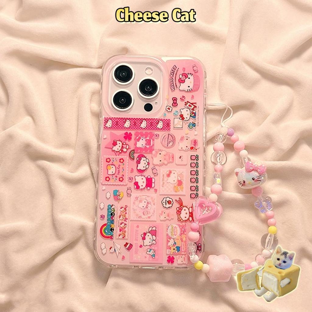 Ốp điện thoại hình Kitty màu hồng dễ thương cho iPhone 14 11 12 13 15 16E 17 Pro Max XR Xs Max 7 Plus 8 Plus 6 SE