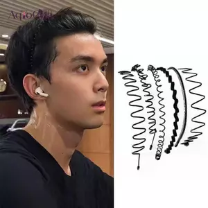 AqToCna Unisex Kim Loại Sóng Mùa Xuân Tóc Hoop La Chống Trơn Trượt Thể Thao Ngoài Trời s Dây Buộc Tóc Đơn Giản Cho Nữ Nam Rửa Mặt Mũ Đội Đầu AqToCna