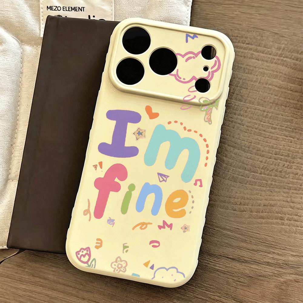 I'm fine từ màu sắc cho trường hợp iPhone 17promax 161514plus soft case 1311211