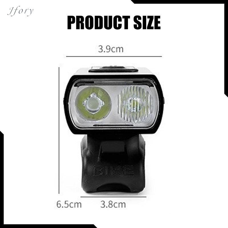 Bộ đèn LED xe đạp Jfory Hợp kim nhôm có thể sạc lại phía trước và phía sau Chống nước Dễ dàng gắn cho chuyến đi đường mòn ban đêm