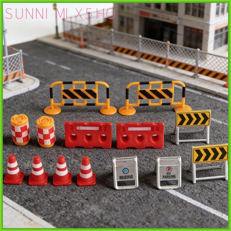 Mô hình biển báo giao thông thu nhỏ Cảnh báo đường phố Bộ đồ chơi giáo dục cho trẻ em Học kỹ năng nhận thức