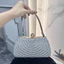 Túi Nữ Thời Trang Một Vai Messenger Nhẹ Sang Trọng Cao Cấp Túi Tối Retro Ngọc Trai Đẹp Full Kim Cương Tay