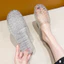 Nửa Đầu Dép Nữ Rỗng Thoáng Khí Đế Dày Chống Trơn Trượt Phòng Tắm Pha Lê Dép Dép DVIR