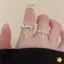 2 Chiếc Nhẫn Nơ Thời Trang Cho Nữ Bé Gái Ngọt Ngào Dễ Thương Hình Học Nơ Mở Nhẫn Có Thể Điều Chỉnh Tiệc Cưới Trang Sức Quà Tặng Mới