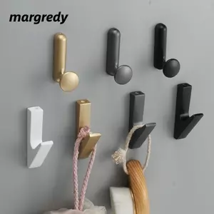 Móc lưu trữ MARGREDY, Móc treo tường kim loại dính chắc chắn, Móc treo khăn tự dính chống thấm nước bền tại nhà