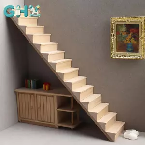 GHX 1: 12 Nhà Búp Bê Thu Nhỏ Cầu Thang Mini Không Tay Vịn Cầu Thang Nội Thất Mô Hình Trang Trí Đồ Chơi Nhà Búp Bê Phụ Kiện VN
