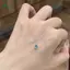 Springevenstar Trang sức chuỗi xương đòn cao cấp Aquamarine Nelace tinh tế dành cho nữ cho mùa hè và các bữa tiệc Springevenstar