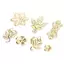 ECK 50 Chiếc Vintage Kim Loại Lá Filigree Hoa Lát Quyến Rũ DIY Thủ Công Trang Sức Làm HOT