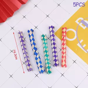 ECK 5 Cái Sáng Tạo DIY Ngón Tay Bẫy Cổ Điển Tự Nhiên Trung Quốc Tre Ngón Tay Bẫy Thay Thế Popits Ống Đồ Chơi HOT