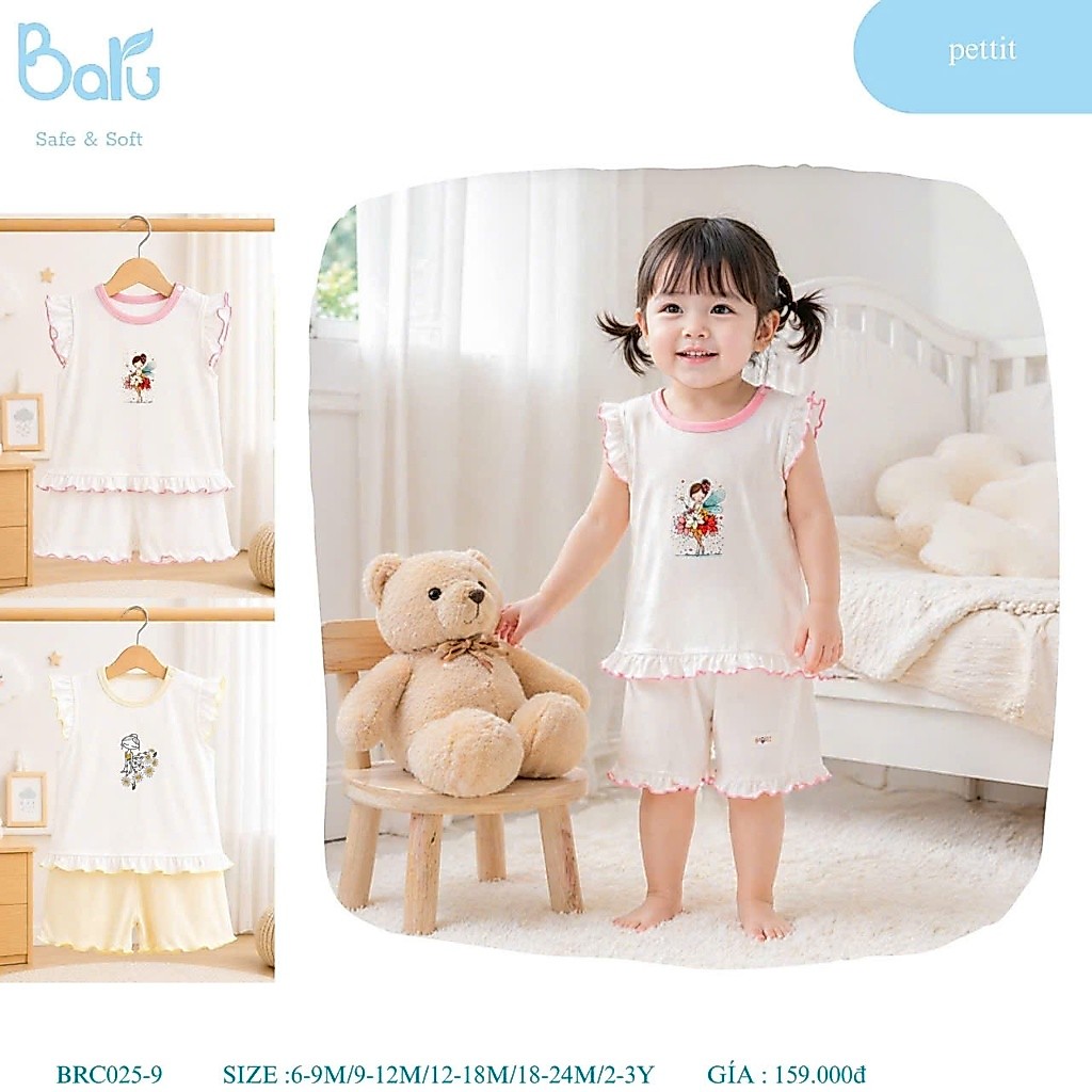 Bộ cài vai bèo sát nách quần đùi- BRC025-9