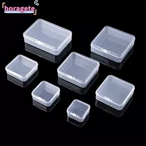 Hộp đựng đồ BORAGETE, hộp nhựa vuông đựng hạt trang sức, hộp đóng gói trong suốt bền bỉ, hộp đựng dụng cụ điện
