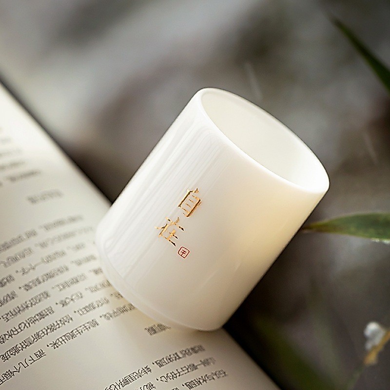 Chén Thưởng Trà Bằng Sứ Trắng Bạch Định Thấu Quang Dương Chi Ngọc Dung Tích 60 ml