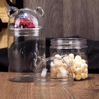 ELBBKG Guazi Nut Hộp Bảo Quản Hoạt Hình Gấu Bảo Quản Chai Kẹo Thực Phẩm Có Thể Sna Acrylic Dễ Thương Kín Lon Bánh Quy Có Thể Món Tráng Miệng Bảo Quản Mới