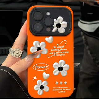 Hoa Nhỏ Màu Trắng Phong Cách Hàn Quốc Thích Hợp Cho iPhone 17 Pro Ốp Lưng Chống Sốc XS Max 15 Pro Max 17 Pro 11 Pro XR 12 14 16 ProMax 7 Plus 13 Ốp Điện Thoại Silicon Mềm Mờ