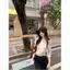Cổ áo chéo phong cách cay ngọt ngào lệch vai Hot Girl ngắn rốn hàng đầu phong cách Hàn Quốc mùa hè Sản phẩm mới Áo thun màu xám thông thường