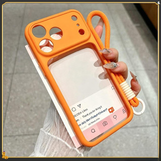[Có dây buộc miễn phí] Ốp điện thoại Acrylic trong suốt cho iPhone 17 Air 16 15 14 13 12 11 Pro Max Plus Khung TPU thân thiện với da Chống trầy xước và bền bỉ