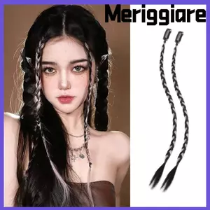 Bộ tóc đuôi ngựa MERIGGIARE, Bộ tóc giả bện tất cả trong một tổng hợp, Phần mở rộng dệt tóc vô hình tự nhiên nhẹ thời trang dành cho nữ