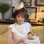 Retro Sinh Nhật Top Mũ Vương Miện Ngày Lễ Bầu Không Khí Đảng Mũ Đội Đầu Phụ Kiện Tóc Ruy Băng Nơ Ngọc Trai Cao Cấp HWDT