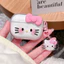 Cat Lucky Grass Flower + Mặt dây chuyền Móc khóa AirPods Case cho AirPods Pro3 / 4 / 3 / Pro / Pro2 Vỏ tai nghe