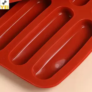 < YEI > Tiramisu Finger Cookiesmercial Silicone Non-sti Diy Dụng cụ làm bánh cho gia đình Chịu nhiệt độ cao 15 khuôn Mới
