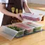 MARGREDY Tủ Lạnh Sắp Xếp, Kín Có Nắp Hộp Bảo Quản Thực Phẩm, Mulltifunction Khay Thoát Nước Trong Suốt Hộp Giữ Tươi Tủ Lạnh