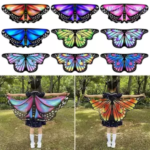 WANYEDI Mũi Bướm, Trang Phục Hóa Trang Váy Lạ Mắt Trẻ Em Cánh Bướm Trang Phục, Thời Trang Nhiều Màu Sắc DIY Trang Trí Pixie Áo Khoác Phụ Kiện Dự Tiệc