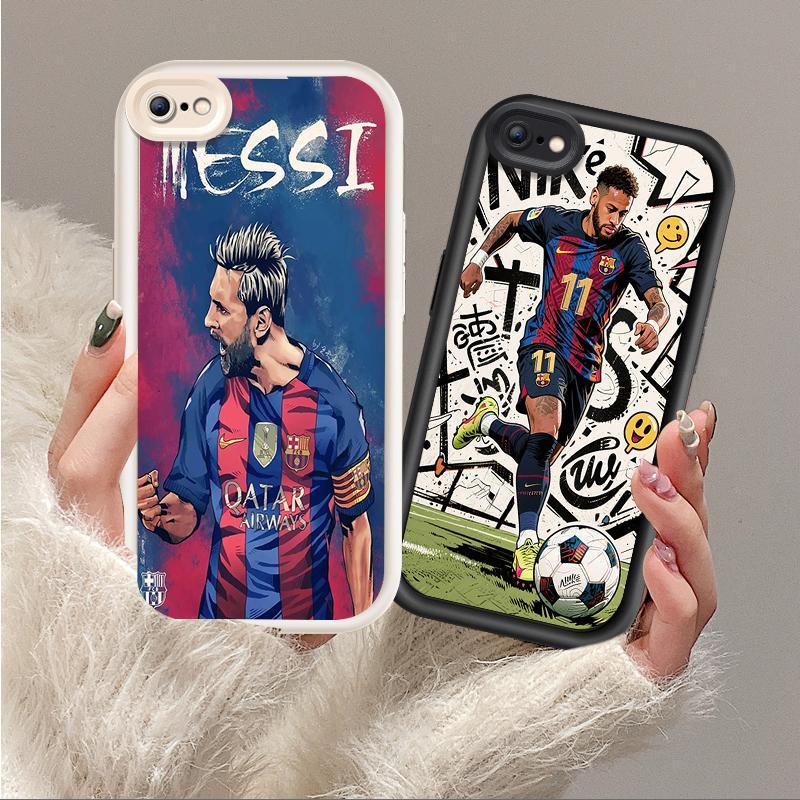 Ốp Cho iPhone 6 6s 7 8 se2020 Plus Hoạt Hình Silicon Phụ Kiện Mềm TPU World Cup Bóng Đá Thiên Thần Mắt Chống Sốc Vỏ Điện Thoại