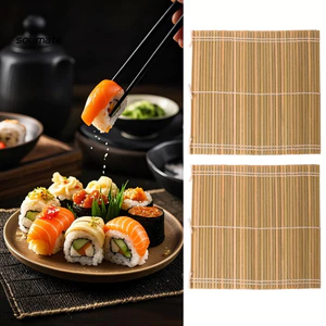Linh hồn| Bộ cán Sushi Thảm Sushi cho gia đình Thảm cán Sushi Tre với Nori Rong biển – Máy làm Sushi tự làm dễ dàng cho nhà hàng tại nhà Nấu ăn Nhật Bản hoàn hảo cho Đông Nam