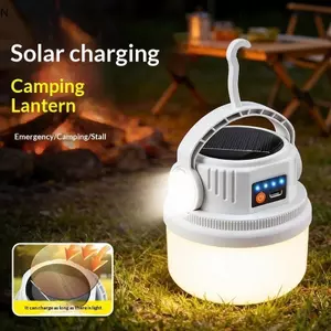 NS Siêu Sáng Năng Lượng Mặt Trời Cắm Trại Đèn LED Đèn Lồng USB Có Thể Sạc Lại Móc Có Thể Gập Lại Cho Đi Bộ Đường Dài Ngoài Trời Du Lịch Khẩn Cấp NS