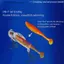 Mồi câu cá VIB kim loại 2 trong 1 VFZ Mắt 3D thực tế Hành động giống như thật cho các giải đấu và câu cá thông thường OTE