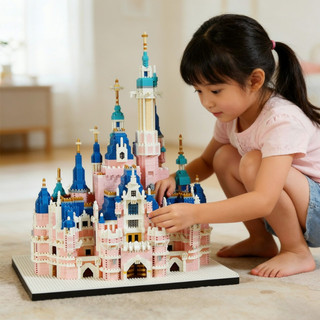 Dream Castle – Lâu đài lắp ráp 3D – Nhựa ABS an toàn – Mô hình chi tiết, màu sang trọng – Đồ chơi sáng tạo DIY