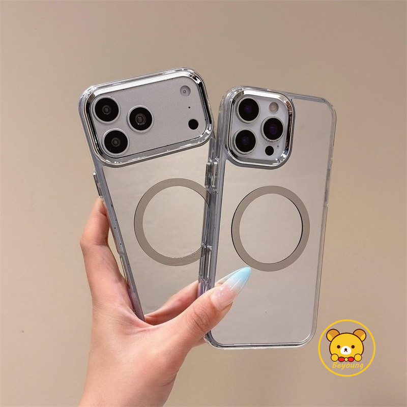Ốp Điện Thoại Gương Từ Tính Kim Loại Cho Realme C35 C33 C30 C25S C25Y C21Y C20A C17 C15 C12 C11 C1 Vỏ Sạc Không Dây