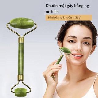 Cây Lăn Massage Mặt Mắt Cổ 2 Đầu Bằng Đá Tự Nhiên Dụng Cụ Massage Thư Giãn Chăm Sóc Da