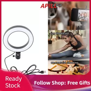 apill 6 Đèn LED có đầu cho Vlog e Video Studio Dimmable Fill Tương thích Camera selfie Ghi âm và Chụp ảnh trên