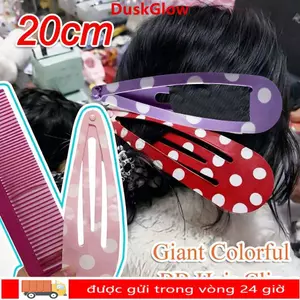 Kẹp Tóc DUSKGLOW BB, Kẹp Tóc Khổng Lồ In 20cm, Quà Tặng Nhiều Màu Sắc Khổng Lồ Barrette Đồ Chơi Giảm Căng Thẳng