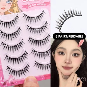 Hàng mi dải tái sử dụng khối lượng 3D - 5 cặp mi tự nhiên cho kỳ nghỉ ngày dự tiệc