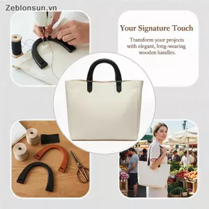# HB # Tay cầm túi gỗ hình chữ U được đánh bóng không cần Burr thay thế DIY cho đồ thủ công móc Tote Artisan.