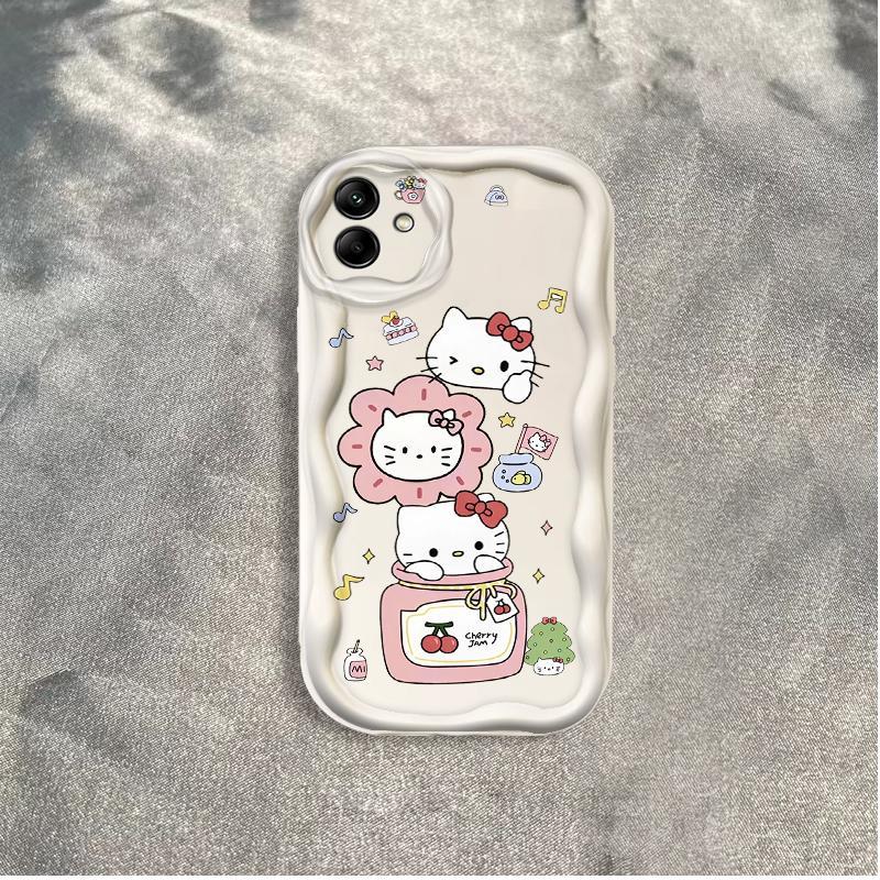 Thích hợp cho Samsung A04 A05 A06 4G 5G A07 3D Thẩm Mỹ Mềm TPU Kitty Cat Vỏ Điện Thoại Chống Sốc