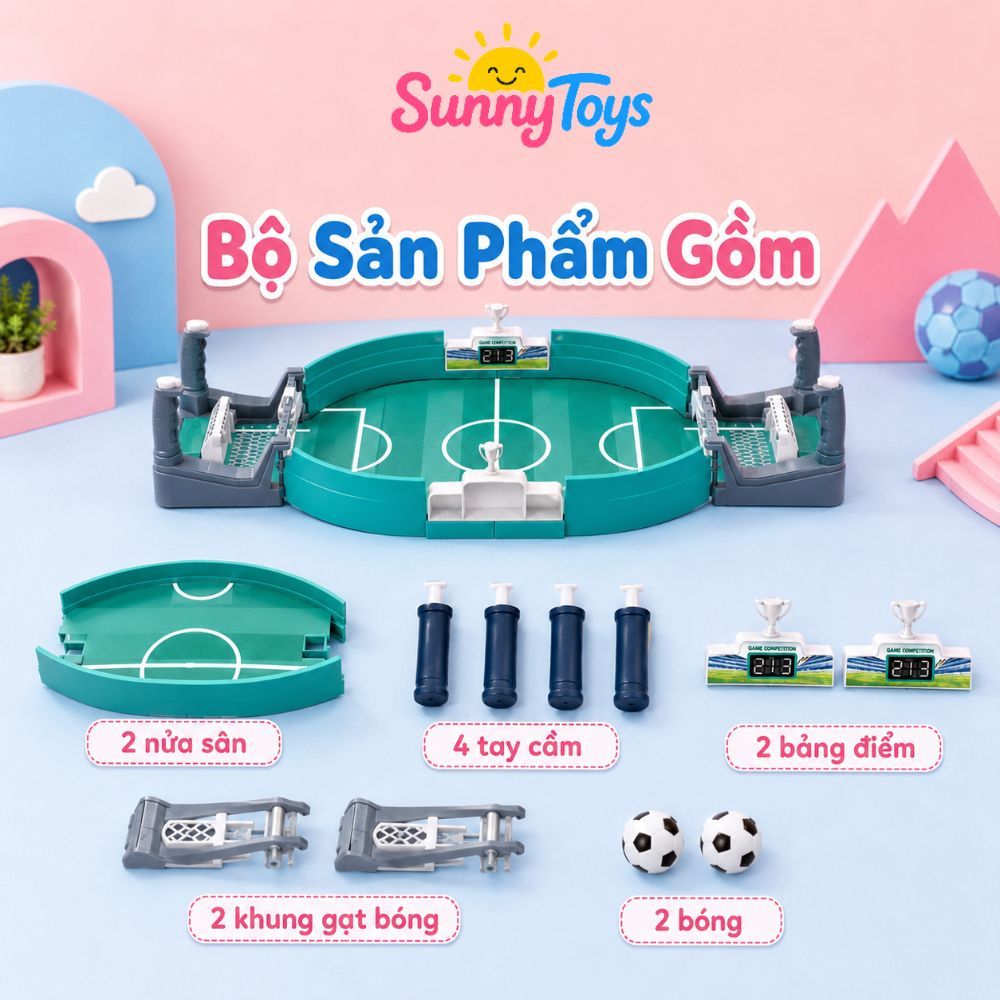 Bàn Đá Bóng Mini SunnyToys - Đồ Chơi Thể Thao Vui Nhộn Cho Bé Tại Nhà